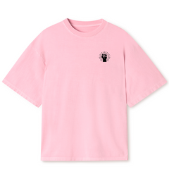 Camiseta Heavy Over Boxy Rosa